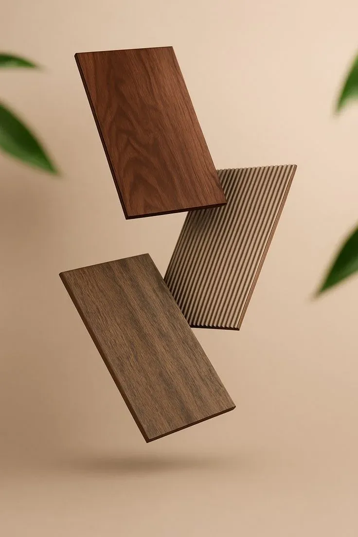 Panneaux mélaminés décor bois en lévitation