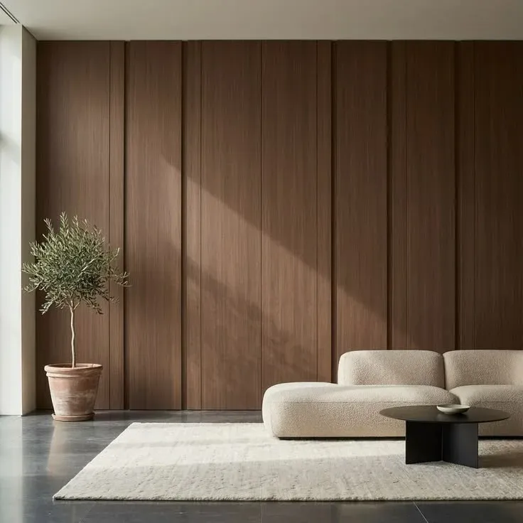 Grand rangement mural en panneaux bois